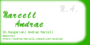 marcell andrae business card